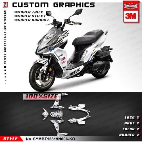 KUNGFU GRAPHICS Motorbike Decal Stickers Complete Vinyl Wraps for SYM DRG BT 2019 2020, Customizable