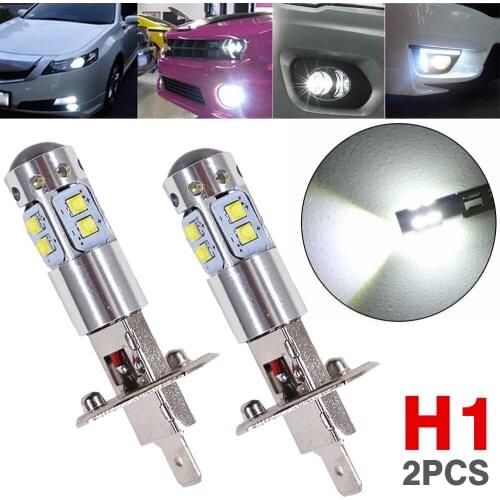 2pcs H1 Fog Lamp 6000K White 100W High Power LED Fog Light Driving Bulbs DRL Car Light Source 12V-24V
