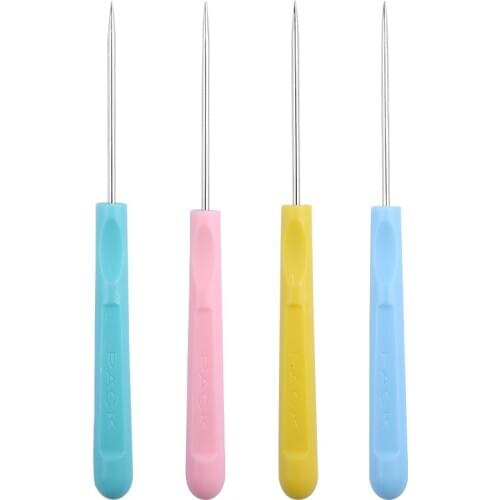 LMDZ Plastic Awl Pick Needle Sewing Awl Tools Leather Piercing Tool Shoes Bags Hole Hook Awl Crochet For Shoe Repair