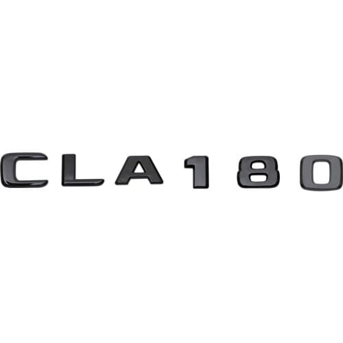 Matt Black ABS " CLA 180 " Car Trunk Rear Letters Words Number Badge Emblem Decal Sticker for CLA Class CLA180