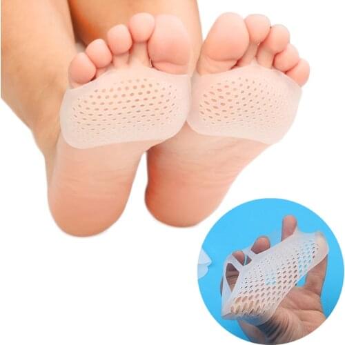 Medical Honeycomb Silicone Gel Anti-Slip Forefoot Half Yard Insoles For High Heel Shoes Sore Pain Relief Toes Pads Insoles