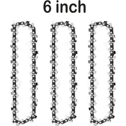 Mini Chainsaw Chain 6 Inch Chainsaw Chain Guide Saw Chain Replacement Portable New 3/5Pcs