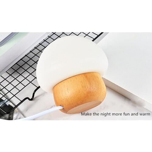 Mushroom-shaped night light can adjust the brightness of 16 color change selection mode bedroom living room office bedside lamp