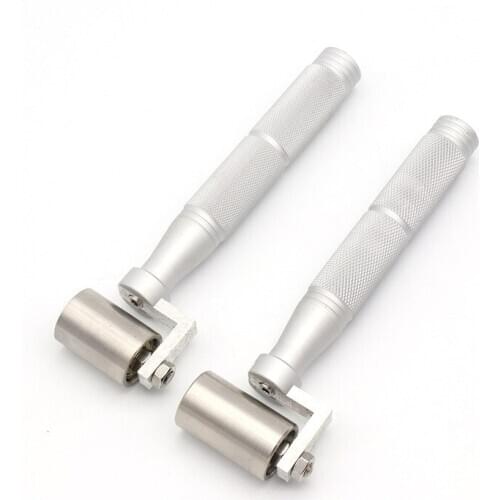 New Stainless Steel Wallpaper Roller Paint Roller Construction Tools Joint Flat round Wheel with Bearing Wall paper Paste tools