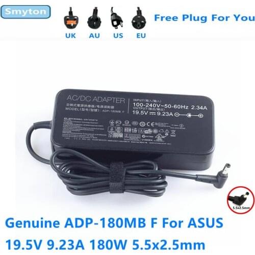 Genuine 180W Power Supply 19.5V 9.23A 5.5x2.5mm Laptop Adapter for ASUS for MSI GE72VR WS63VR GS43VR GT70 ADP-180MB F Charger