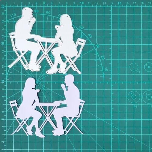 Couple Dating/Girl and Boy Dating Metal Cutting Dies For Stamps Scrapbooking Stencils DIY Paper Album Cards Decor Embossing New