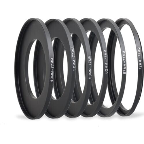 Filter Adapter Ring Screwed Micro SLR Camera Lens To 77mm Small Diameter Conversion Large Diameter Six-piece Set