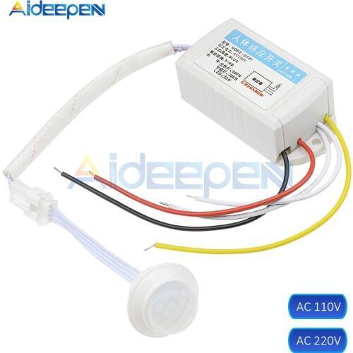 AC 110V 220V IR Infrared Body Motion Sensor Switch ''ON/OFF'' Energy Saving Automatic Lamp Light Control body sensor Switch