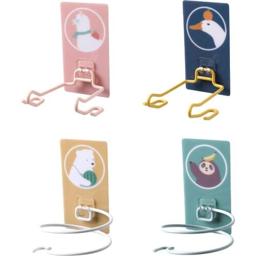 RecabLeght Sticky Hair Dryer Holder Iron Rack Bathroom Accessories Acrylic Hairdryer Bath Shelf Wall Mounted Storage Organizer