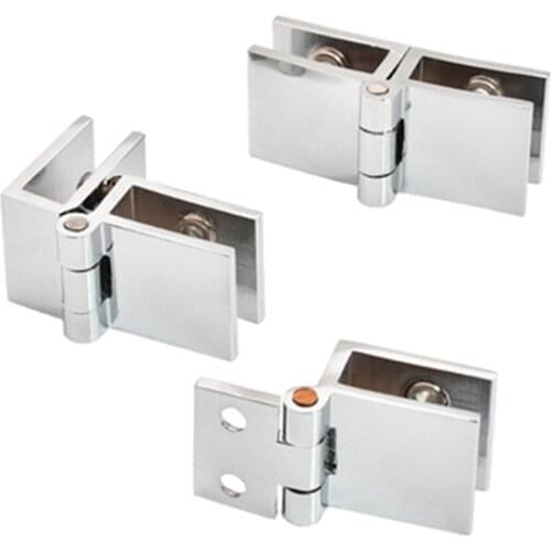 4PCS Cabinet Glass Door Hinges Wine Door Hinges Glass Hinges hardware Suitable for glass thickness 5-8mm. 90/180/0 degree