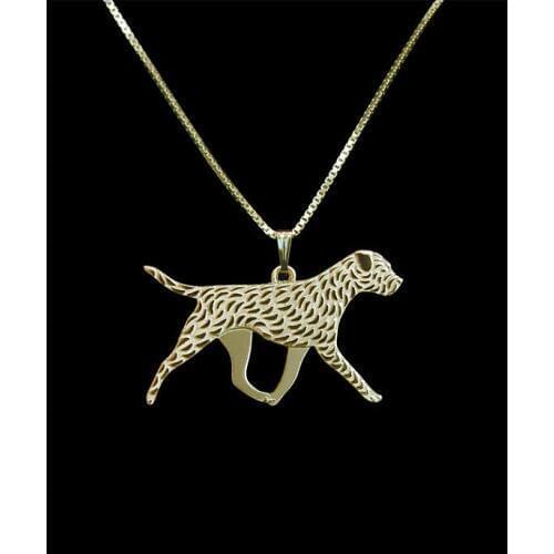 DANGGAO Newest fashion Handmade Border Terrier movement pendant choker necklace Dog Jewelry Pet Lovers Gift Idea