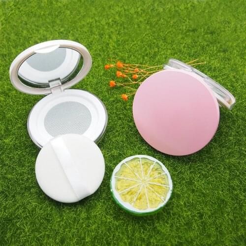 10/30pcs 3g Empty Plastic Loose Powder Compact Container Powder Case with Sponge Powder Puff ,Mirror and Elasticated Net Sifter
