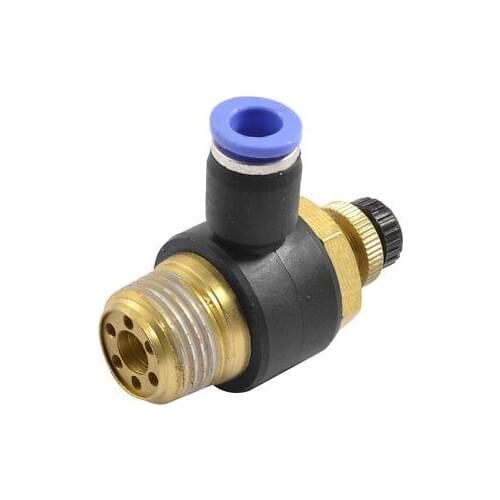 20mm Threaded 8mm One Touch Tube Speed Control Valve Connector