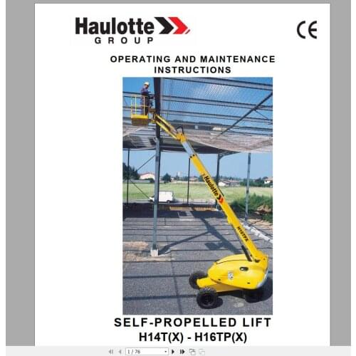 For Haulotte Work Platforms and Telehandlers Service, Maintenance & Operators Manual, Training & Spare Parts Manual 16.2GB