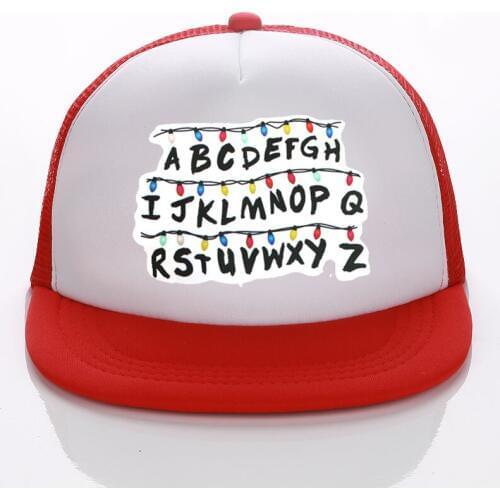 Stranger things Hat Trucker Cap Kids casquette Adult Summer Baseball Hats Printed Name Boy ABCD Snapback hats Girl