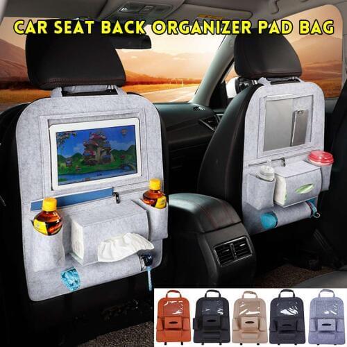 1pcs Car Back Seat Organizer Multi-Pocket felt Storage Bag Tablet Car Holder Multifunction Vehicle Storage Bag Car Accessories
