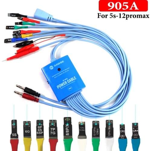 Sunshine SS-905A Battery Power Supply Boot Activatioe for iPhone 6S 7 7P 8 Plus X XSMAX 11 12 PRO MAX Motherboard Repair Cable