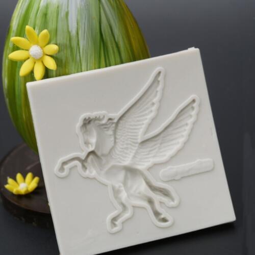 Unique Pegasus Silicone Mold Fondant Mould Cake Decorating Tools Chocolate Gumpaste Mold, Sugarcraft, Kitchen Gadgets