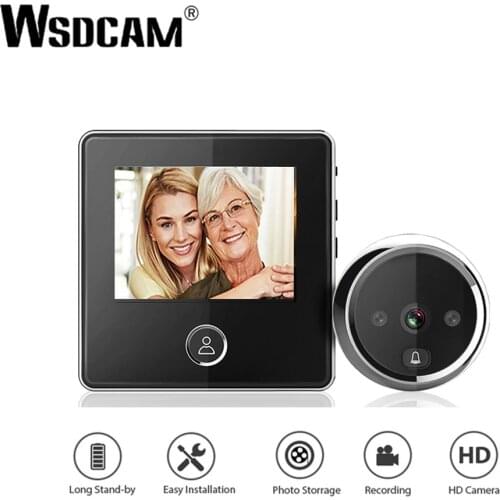 Wsdcam 2.8" LCD Video Doorbell IR Infrared Night Door Peephole Camera Smart Home Video Eye Intercom for Home Security
