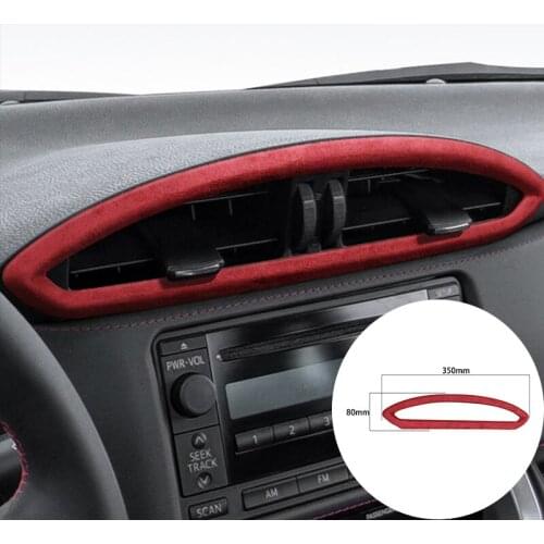 For Subaru BRZ Toyota 86 2013-2020 Alcantara Suede Wrap Car Central Control Air Outlet Panel Frame ABS Cover Auto Stickers