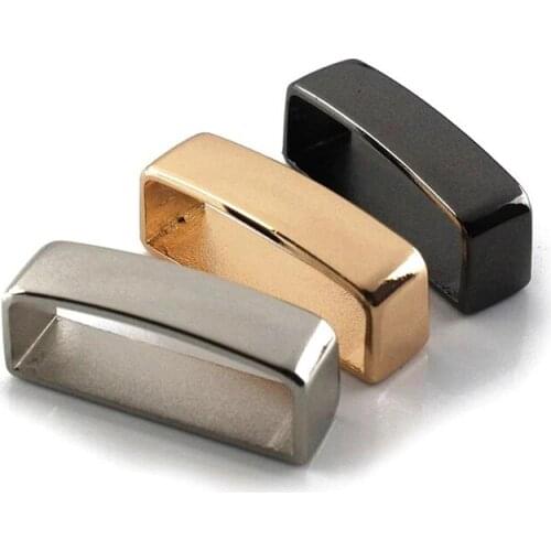 2 Pcs Mens belt loop buckle sleeve tail clip Metal Belt Keeper D Shape Belt Parts Leather Craft Bag Strap DIY Metal Accessories