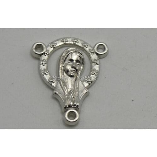 Religious rosary centerpiece Modonna big size rosary connectors Virgin Mary with 12 stars