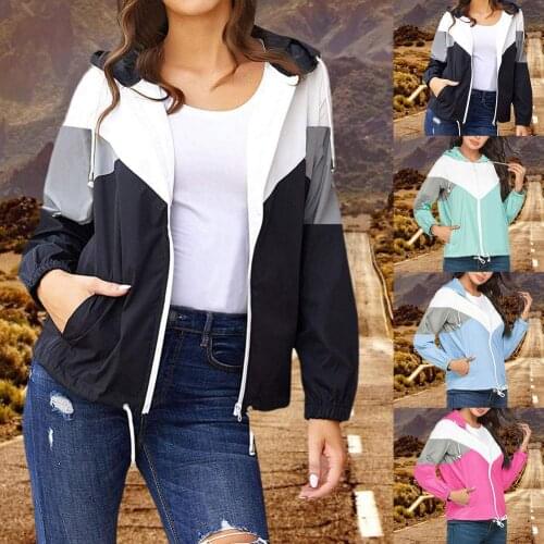 2021 Spring Autumn Women Jacket fashion Hooded Two Side Wear Cartoon Print Outwear women Loose Coat female Windbreaker tops