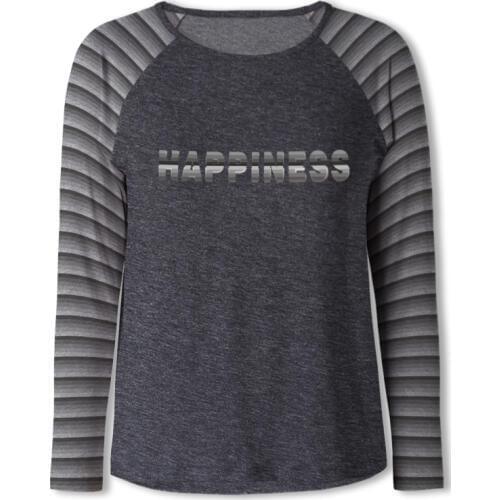 Neatie Kiddie Spring Autumn Women Home Night Clothes Night Sleepwear Top T-shirt Stripe Letter Print Female Shirt