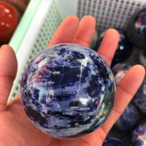 1pcs Natural blue bluestone crystal ball quartz crystal ball healing