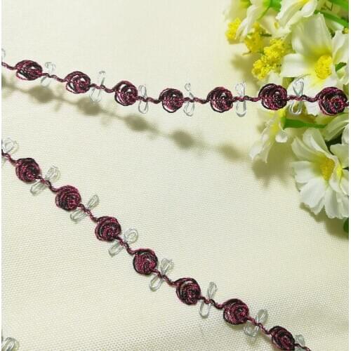 1 Yards 91cm Latest High Quality Lace Ribbon Light Blue Lace Fabric Trims Guipure Purple Laces Red Ribbons Sewing Trimmings P019