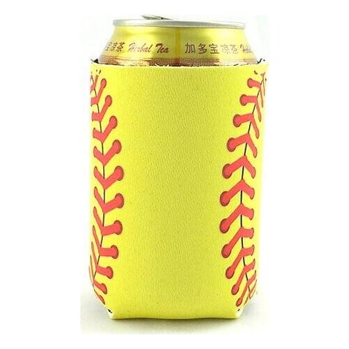 10*13cm Baseball Softball Can Sleeves Neoprene Beverage Coolers Can Holder With Bottom Beer Cup Cover Case