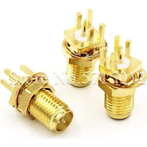 5pcs RP-SMA-KE Famale Outer Screw RF Connector Lengthen 11mm Thread 1.6mm Spacing High-frequency Jiont Coaxial Adapters