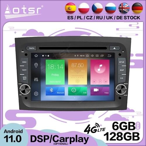 6+128G Carplay Android 11 For FIAT DOBLO 2016 2017 2018 Multimedia GPS Screen Video Player Radio Receiver Audio Stereo Head Unit