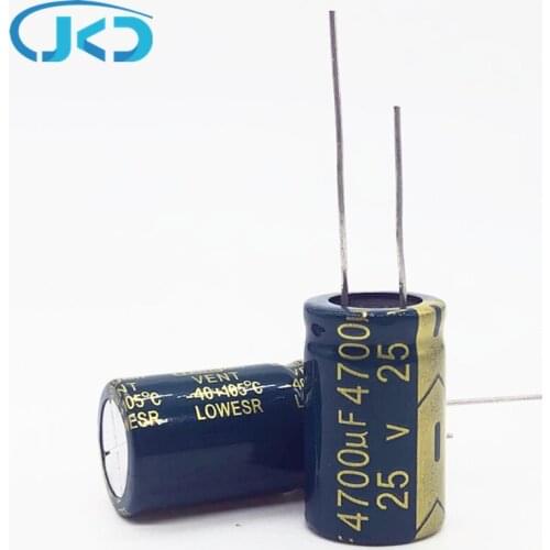 5pcs high quality 25V 4700UF 16*25mm high frequency low impedance aluminum electrolytic capacitor 4700uf 25v 25v4700uf 20