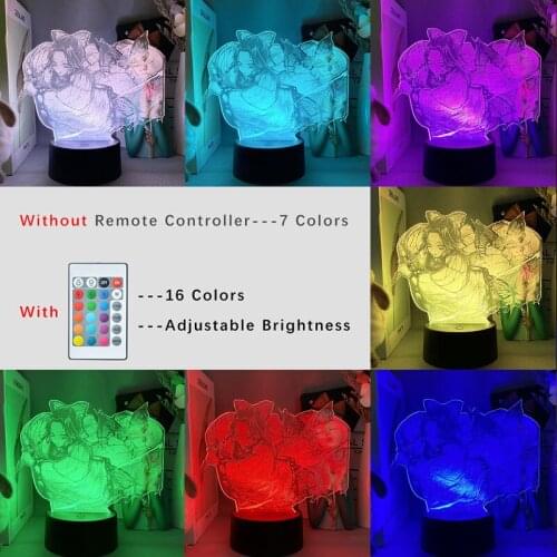 Anime 3d Lamp Demon Slayer Blade SunShine Butterfly Ninja Gift for Kids Child Bedroom Decoration Color Changing Led Night Light