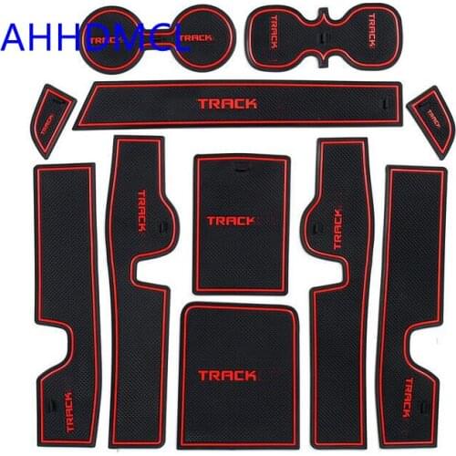 Car Door Slot Pad Cup Armrest Storage Pad Anti-Slip Mat Rug For Chevrolet Tracker 2019