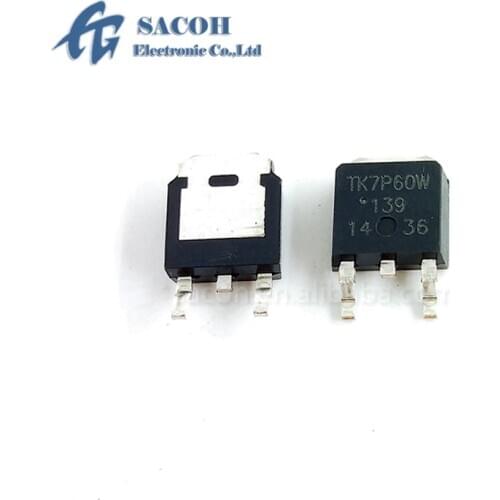Free Shipping 10Pcs TK7P60W TK7P60W5 TK7P60V TK7P65W TK7P50D TO-252 7A 600V Silicon N-Channel MOS