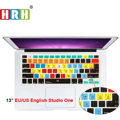 HRH Studio One Functional Shortcut Hotkey Silicone Keyboard Skin Cover Protector For Macbook Pro Air Retina 13 15 17 Both US/EU