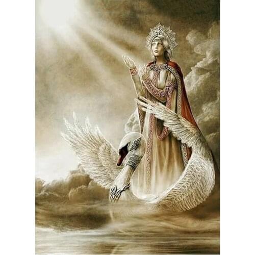Diy Diamond Painting Cross Stitch Kit Diamond Embroidery Russian Gods Goddesses Swans 5D Rhinestone Mosaic NeedleworkZP-4472