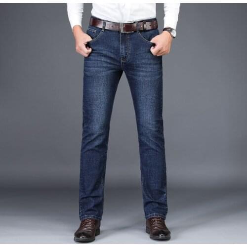 2021 New Men Denim Jeans Pants Stretch Straight Regular Fit Men Jeans Black Jean Homme Fashion personality