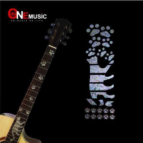 Guitar Inlay Sticker Cat Shape Guitar Bass Fret Sticker on guitar neck fingerboard