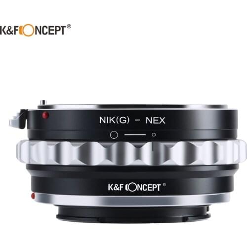 K&F CONCEPT Lens Mount Adapter Ring with Aperture Dial for Nikon G Type Lens (to) fit for Sony E-Mount NEX Camera Body