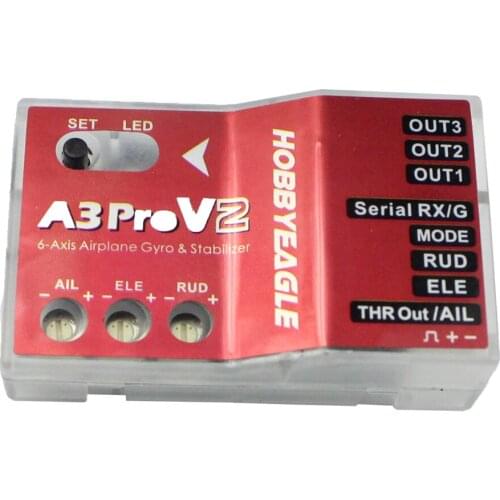 HobbyEagle A3 ProV2 RC Flight Controller 6-Axle Gyro & Stabilizer System for RC Airplane Fixed-wing Airplane Upgraded