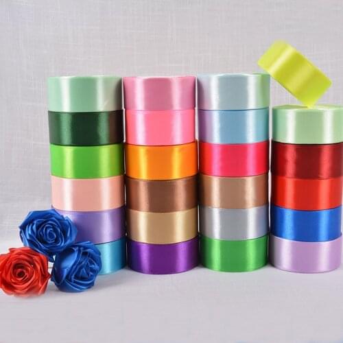 6-10-12-15-20-25-40mm Satin Ribbon DIY Handmade Crafts Tape Christmas Halloween Wedding Birthday Party Gift Box Wrapping Ribbon