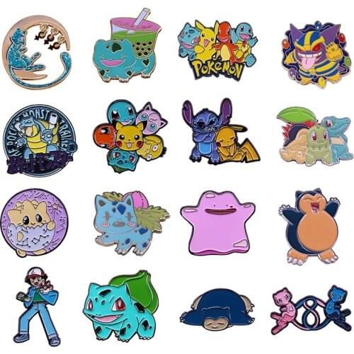 Cute Pokemon Children Gifts Enamel Pins Collect Funny Metal Cartoon Brooch Backpack Hat Bag Collar Lapel Badge Fashion Jewelry