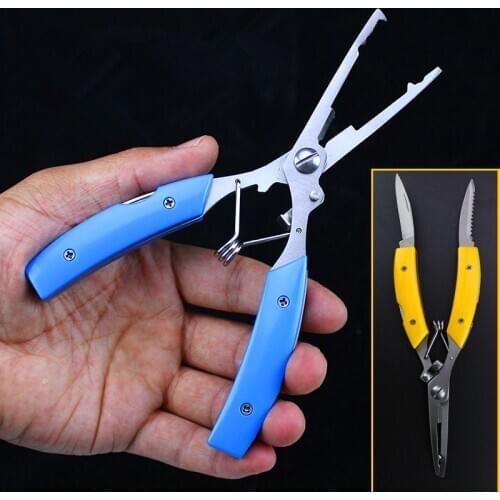 Multipurpose Lure Fishing Pliers Bend Nose Stainless Steel Functional Plier Tool Mirror Polish Cut Line Change Hooks