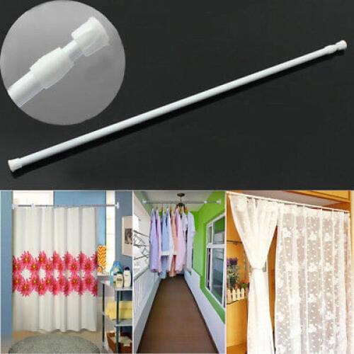 New Spring Loaded Extendable Telescopic Net Voile Tension Curtain Rail Pole Curtain Decorative Accessories