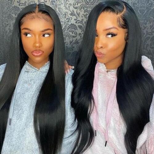 Osolovely Hair 13x4 HD Lace Frontal Wig Lace Front Human Hair Wigs For Black Women Pre Plucked