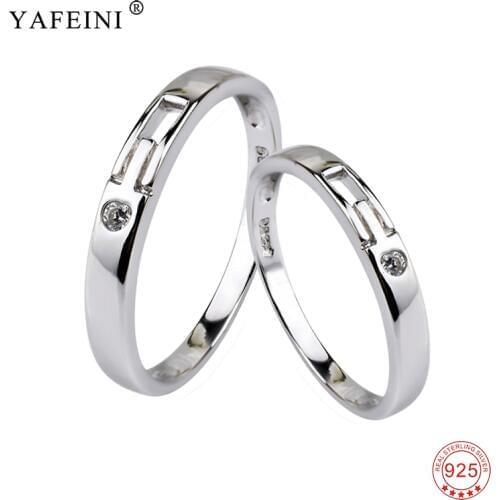 925 Sterling Silver Lovers' Couple Ring Classic Fashion Wedding Band Rings Top Quality Jewelry Accessories For Women Men Unisex