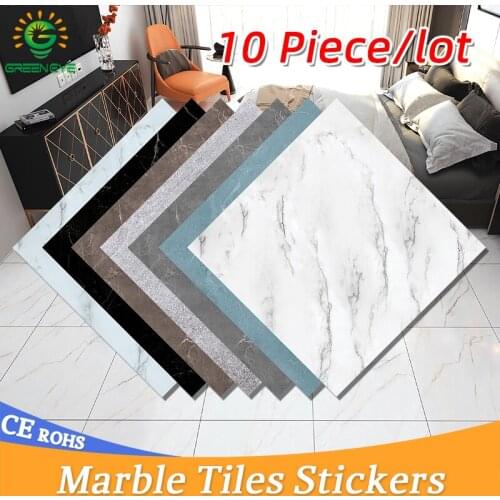 Thick Self Adhesive Tiles Floor Stickers Marble Bathroom Ground Wallpapers PVC Bedroom Furniture Wall Sticker Room Decor Modern